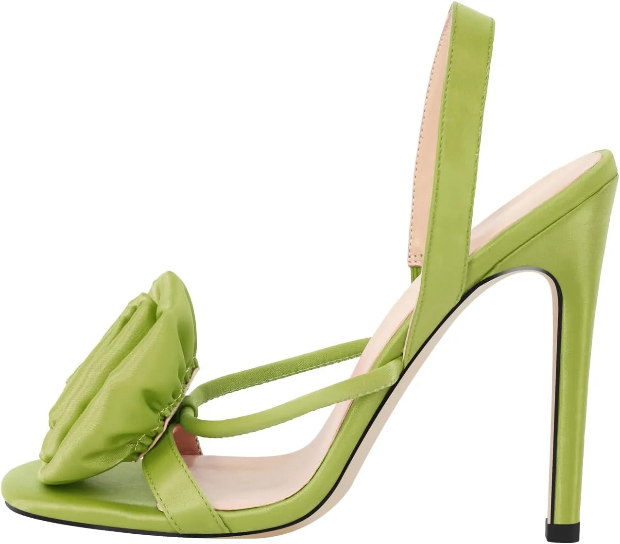 VERISSON Open-back Stiletto Flower Sandals Round Toe Summer Shoes