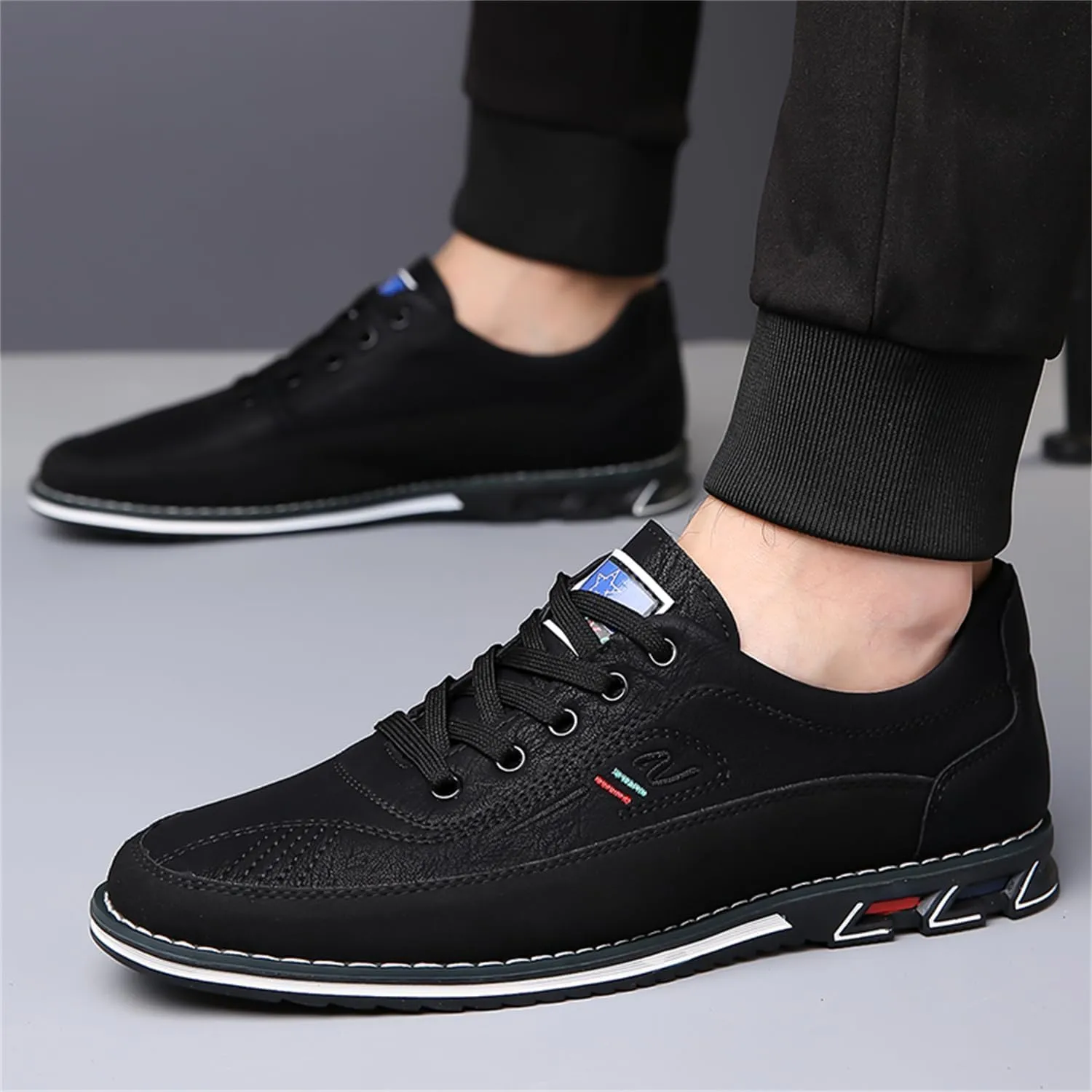 Veslexth Men Casual Business Shoes Lace Up Adjustable Loafers Driving Working Walking Party Formal Oxfords