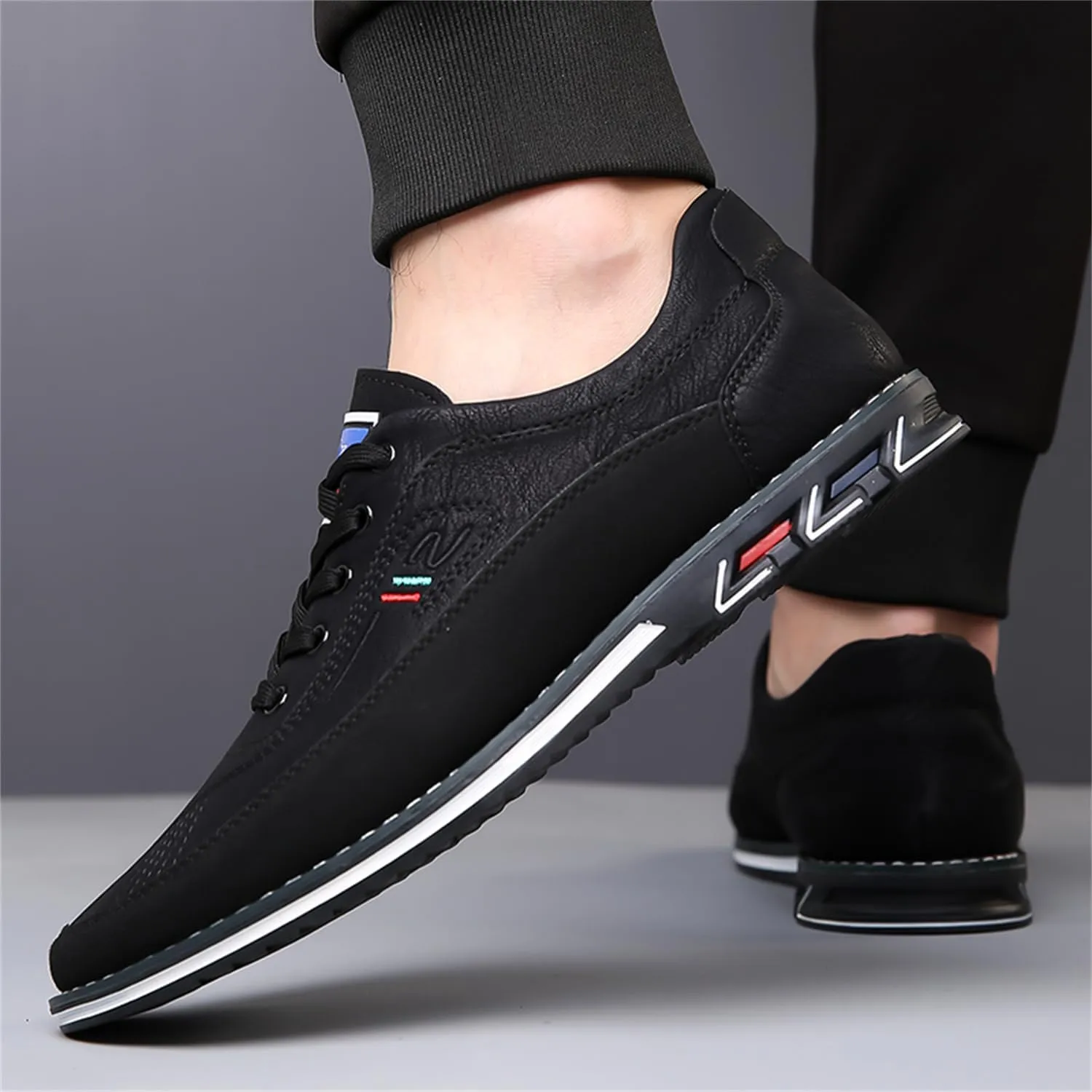Veslexth Men Casual Business Shoes Lace Up Adjustable Loafers Driving Working Walking Party Formal Oxfords