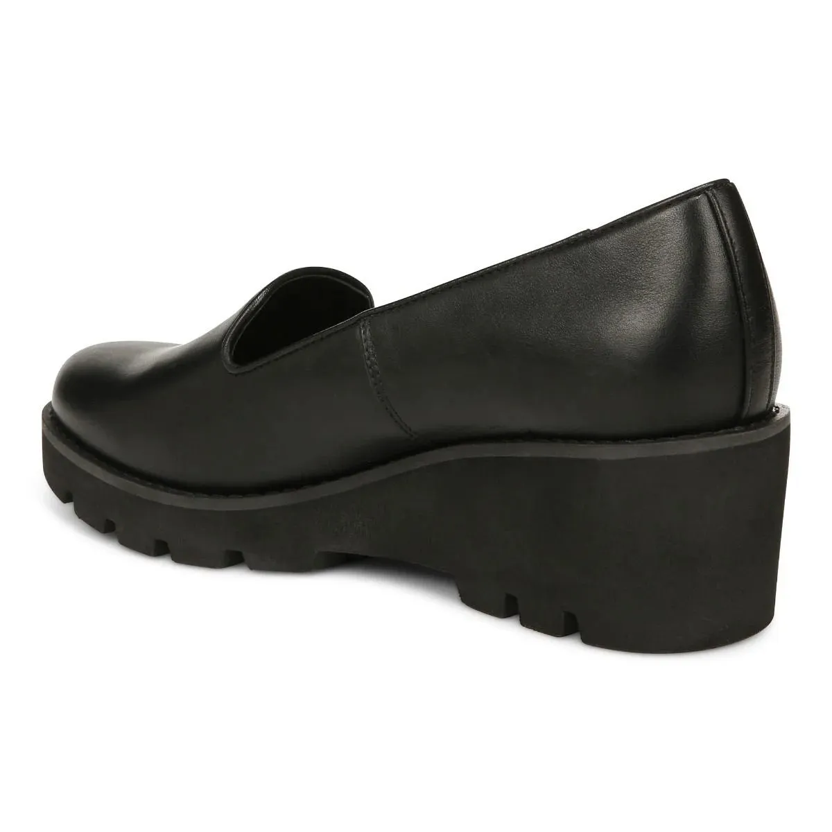 VIONIC WILLA WEDGE BLACK LEATHER