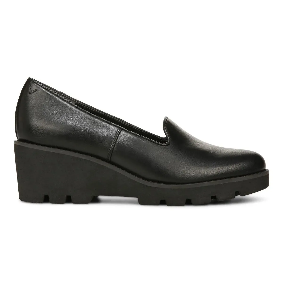 VIONIC WILLA WEDGE BLACK LEATHER