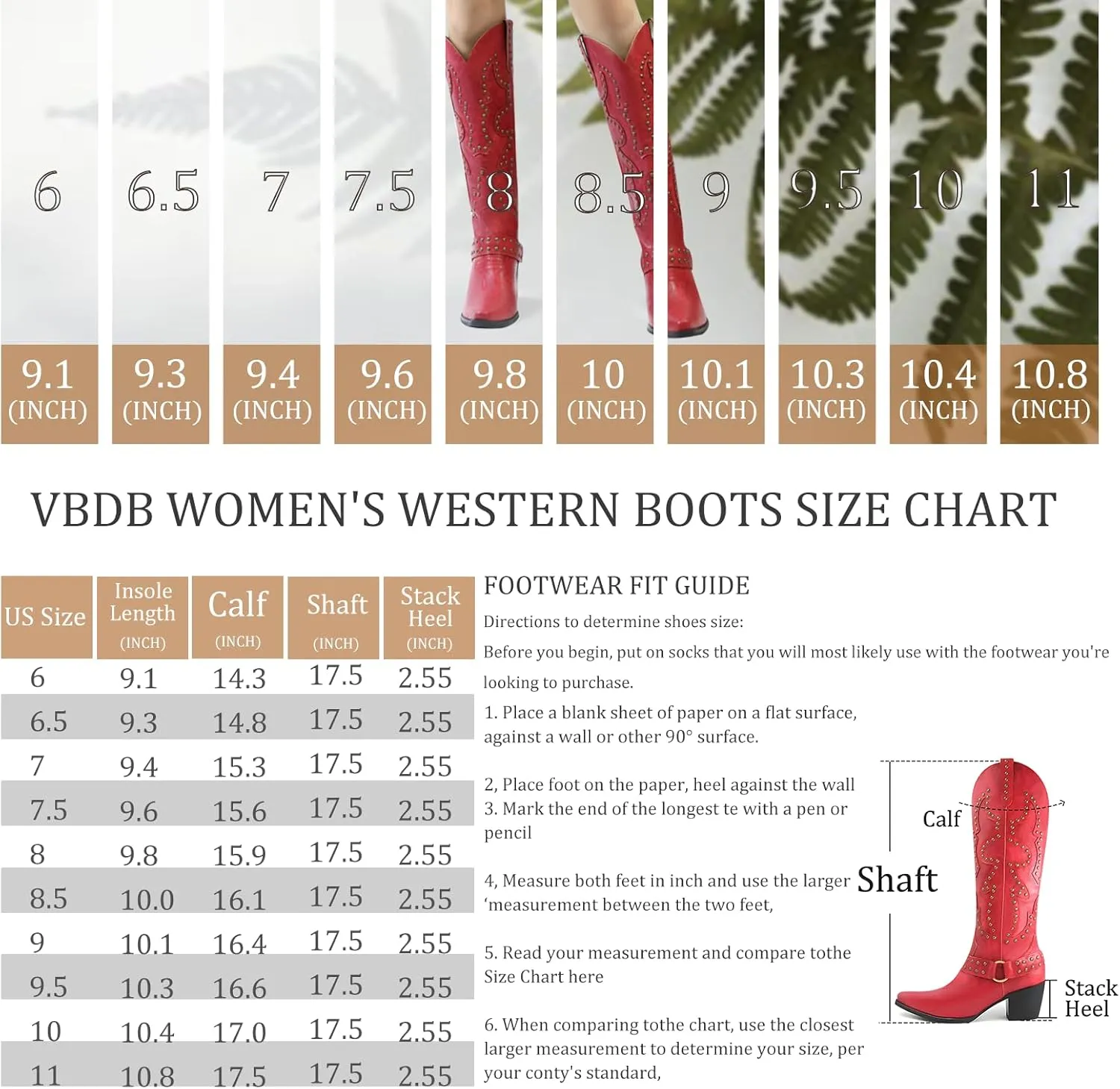 Women's Cowboy Boots Cowgirl Knee High Boots Wide Calf Western Boots Pointed Toe Studded Fashion Thigh High Boots