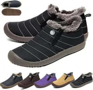 Womens Men Waterproof Warm Plush Lined Outdoor Snow Ankle Boots, Fashionable Winter Shoes for Ultimate Comfort