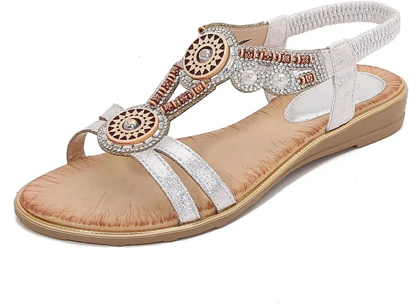 Women's Open Toe Flat Beach Sandals Vintage Casual Gladiator Sandals