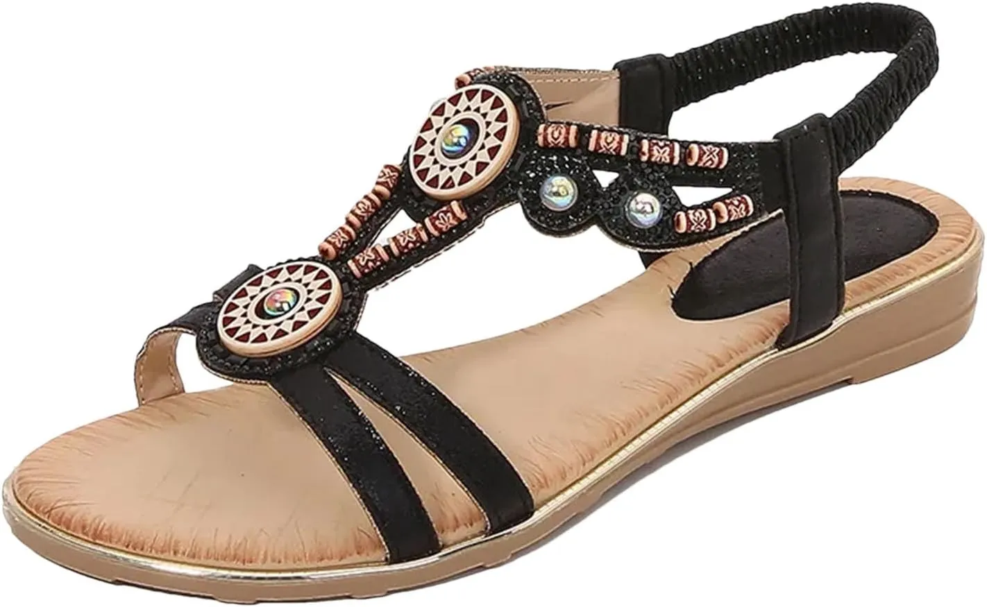 Women's Open Toe Flat Beach Sandals Vintage Casual Gladiator Sandals